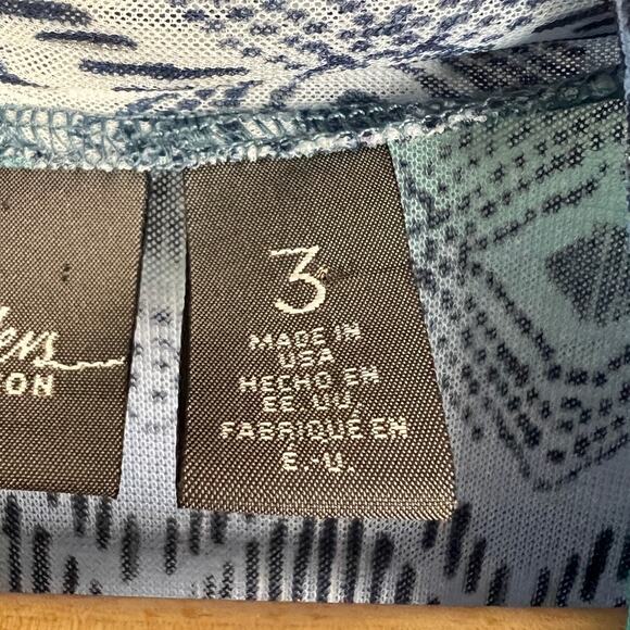 Chico's Womens XL Travelers Boho Coastal Resortwear Artsy Geometric Duster Vest - Picture 7 of 11